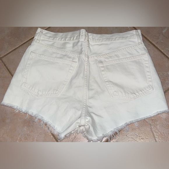 AGolde Revolve Women’s High Waist Denim Jean Shorts White Parker 25 - Picture 6 of 12